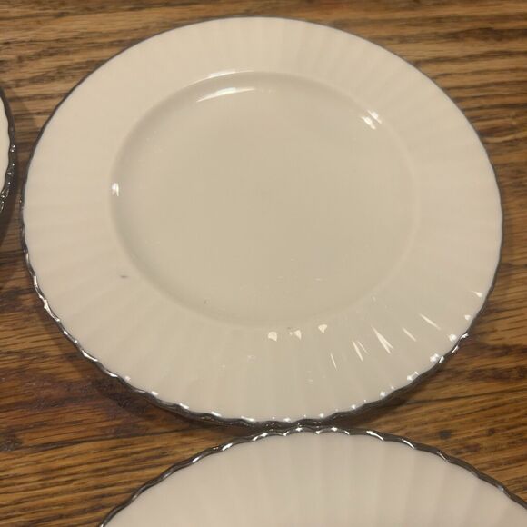 Lenox Special L148 Bread & Butter Plates SET OF FIVE Vintage PLATINUM TRIM! - Picture 7 of 8